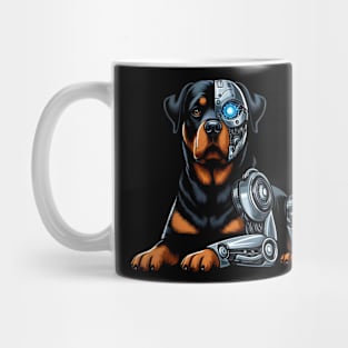 Rottweiler cyborg robot space Mug